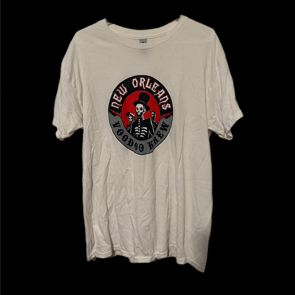 New Orleans Voodoo Crew Tee - White and Red